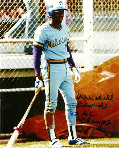 MARSHALL EDWARDS SIGNED 8X10 BREWERS PHOTO #3