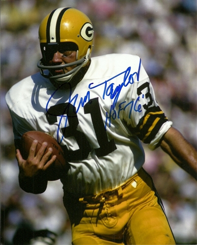 JIM TAYLOR SIGNED 11X14 PACKERS PHOTO #1