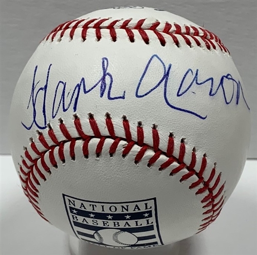 Hank Aaron Autographed sale baseball