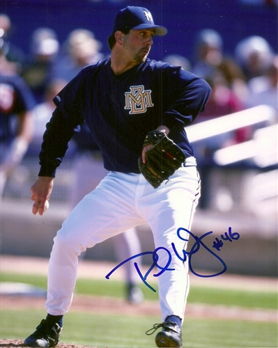 PAUL WAGNER SIGNED 8X10 BREWERS PHOTO #1