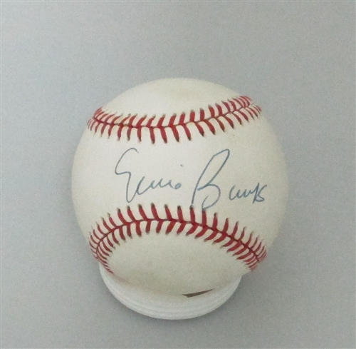 ERNIE BANKS (d) SIGNED OFFICIAL NL BASEBALL  - JSA