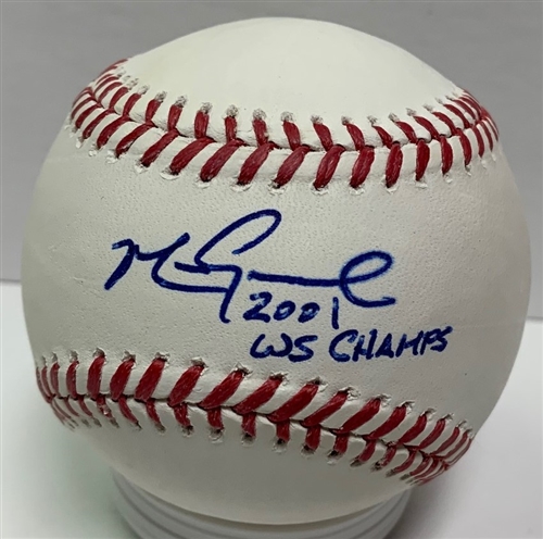 MARK GRACE SIGNED OFFICIAL MLB BASEBALL W/ 2001 WS CHAMPS