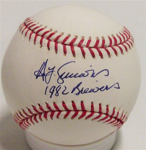 TED SIMMONS SIGNED OFFICIAL MLB BASEBALL W/ 1982 BREWERS - JSA