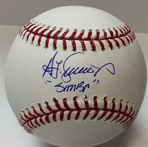 TED SIMMONS SIGNED OFFICIAL MLB BASEBALL W/ "SIMBA" - JSA