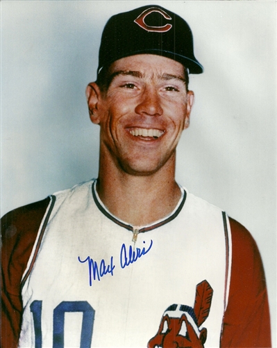 MAX ALVIS SIGNED 8X10 INDIANS PHOTO #2