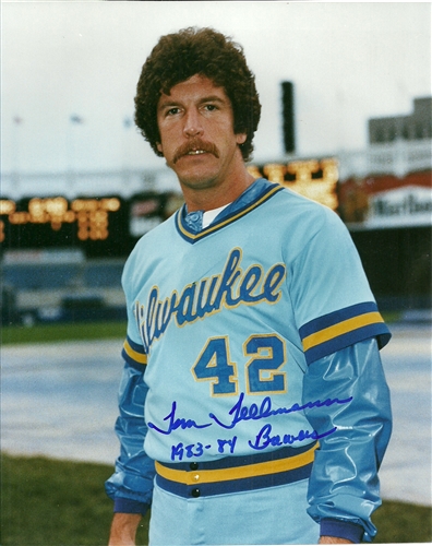 TOM TELLMANN SIGNED 8X10 BREWERS PHOTO #2