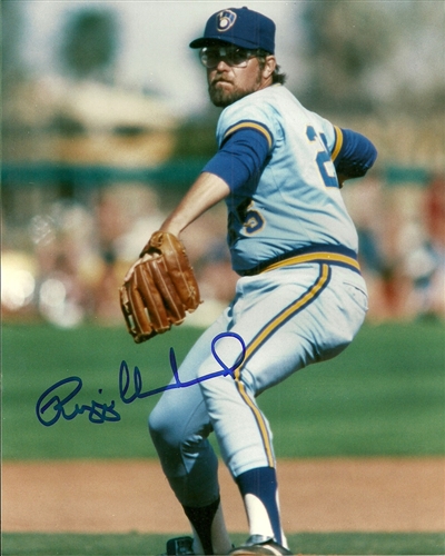 REGGIE CLEVELAND SIGNED 8X10 BREWERS PHOTO #1