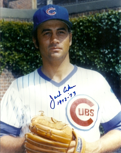 JACK AKER SIGNED 8X10 CUBS PHOTO #1