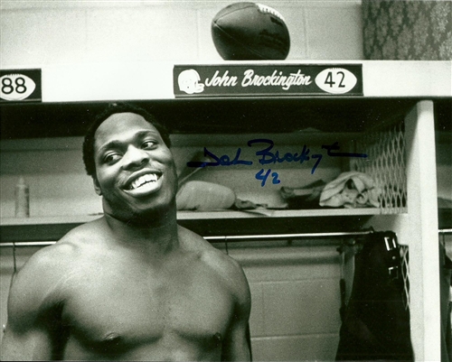 JOHN BROCKINGTON SIGNED 8X10 PACKERS PHOTO #3