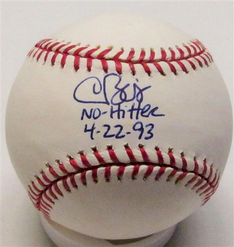 CHRIS BOSIO SIGNED OFFICIAL MLB BASEBALL W/ NO HITTER 4-22-93