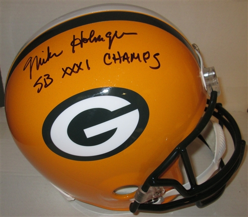 MIKE HOLMGREN SIGNED FULL SIZE REPLICA PACKERS HELMET