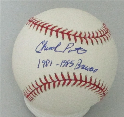 CHUCK PORTER SIGNED OFFICIAL MLB BASEBALL W/ 1981-85