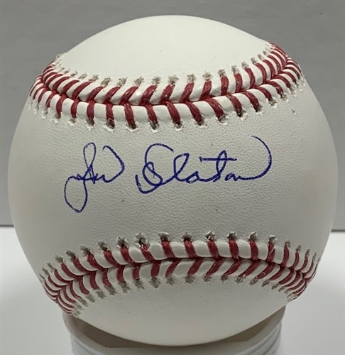 JIM SLATON SIGNED OFFICIAL MLB BASEBALL W/ 2 SCRIPTS - BREWERS - JSA