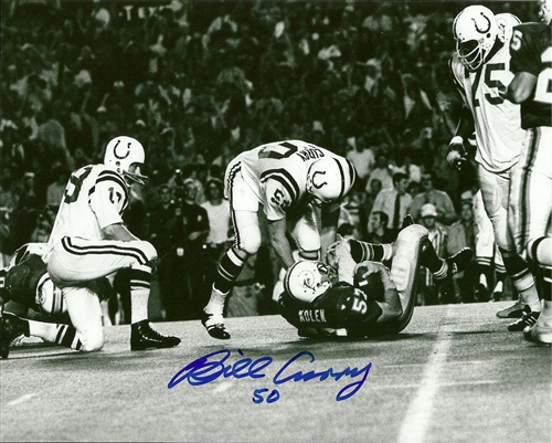 BILL CURRY SIGNED 8X10 COLTS  PHOTO #1