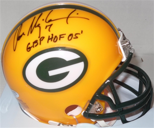 DON MAJKOWSKI SIGNED PACKERS MINI HELMET W/ GBP HOF