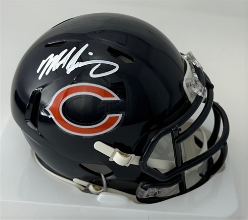 MIKE SINGLETARY SIGNED BEARS SPEED MINI HELMET - BAS