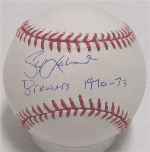 SKIP LOCKWOOD SIGNED OFFICIAL MLB BASEBALL W/ BREWERS 1970-73