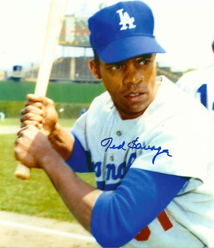 TED SAVAGE SIGNED 8X10 DODGERS PHOTO #4