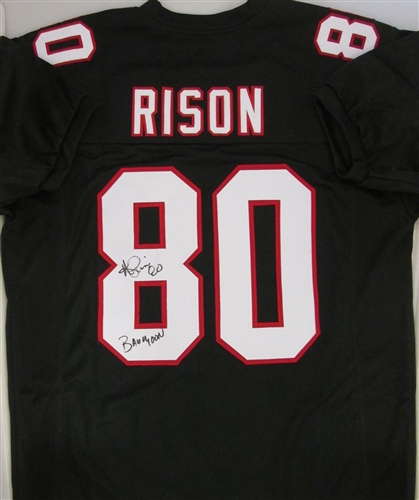 ANDRE RISON SIGNED CUSTOM FALCONS JERSEY W/ "BADMOON"