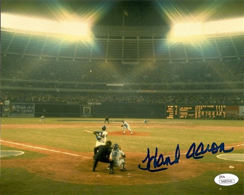 HENRY HANK AARON SIGNED 8X10 ATLANTA BRAVES PHOTO #6 - JSA