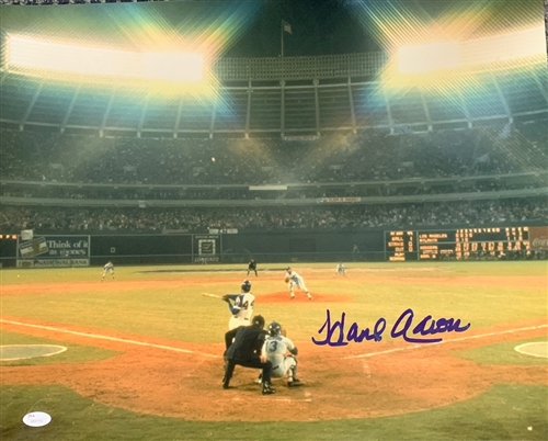 HENRY HANK AARON SIGNED 16X20 BRAVES PHOTO #6 - JSA