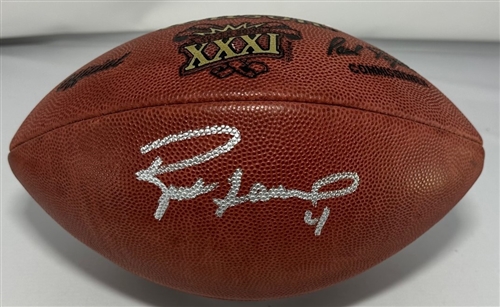 BRETT FAVRE SIGNED WILSON AUTHENTIC SB XXXI LOGO FOOTBALL - PACKERS - JSA