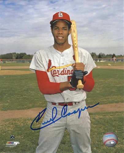 CECIL COOPER SIGNED 8X10 CARDINALS PHOTO #1