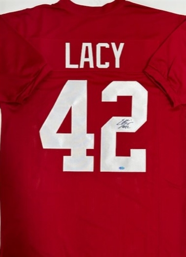 EDDIE LACY SIGNED CUSTOM REPLICA ALABAM CRIMSON TIDE JERSEY