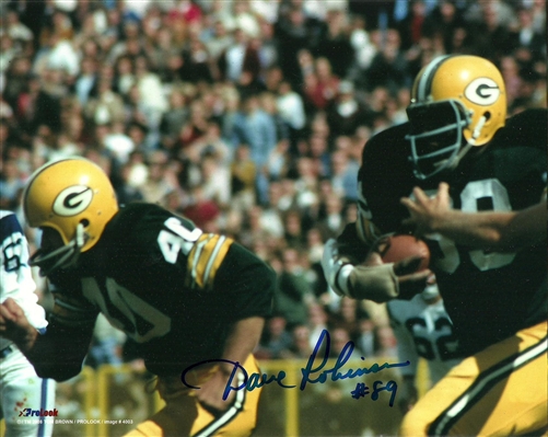 DAVE ROBINSON SIGNED 8X10 PACKERS PHOTO #4