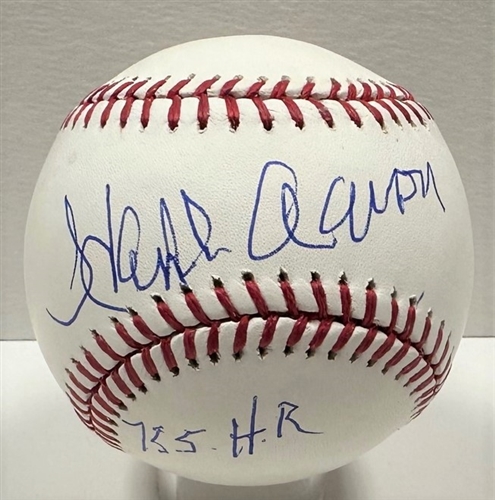 HENRY HANK AARON SIGNED MLB BASEBALL W/ "755 HR" - JSA