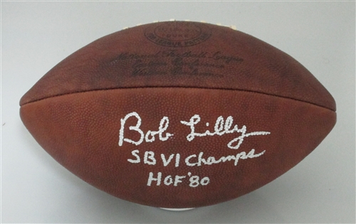 BOB LILLY SIGNED AUTHENTIC 1960'S DUKE FOOTBALL - JSA