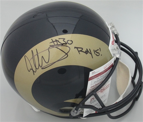 TODD GURLEY SIGNED FULL SIZE RAMS REPLICA HELMET W/ ROY '15 - JSA