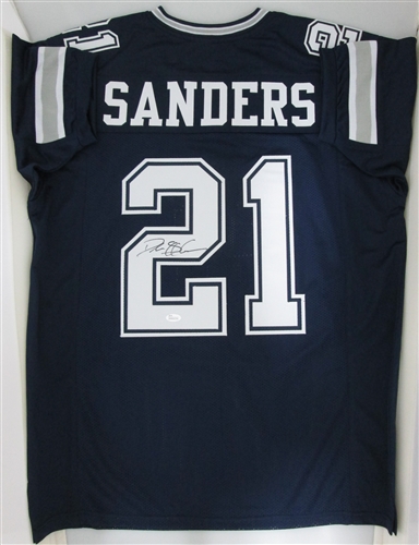 DEION SANDERS SIGNED CUSTOM COWBOYS JERSEY - JSA