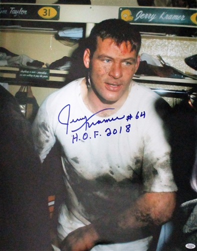 JERRY KRAMER SIGNED 16X20 PACKERS PHOTO #1 W/ HOF