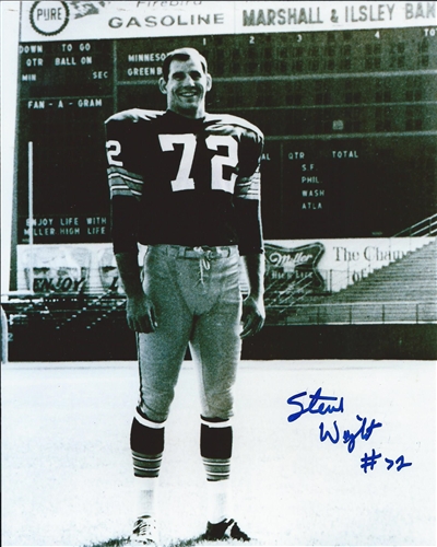 STEVE WRIGHT SIGNED 8X10 PACKERS PHOTO #3