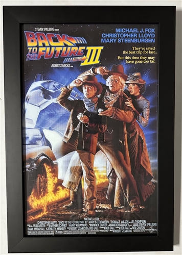 BACK TO THE FUTURE III FRAMED 11X17 MOVIE POSTER