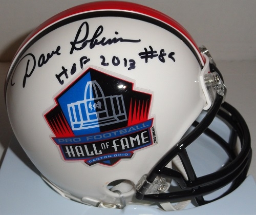 DAVE ROBINSON SIGNED HALL OF FAME MINI HELMET W/ HOF 2013