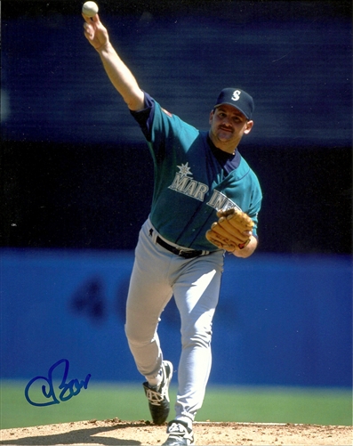 CHRIS BOSIO SIGNED MARINERS 8X10 PHOTO #1