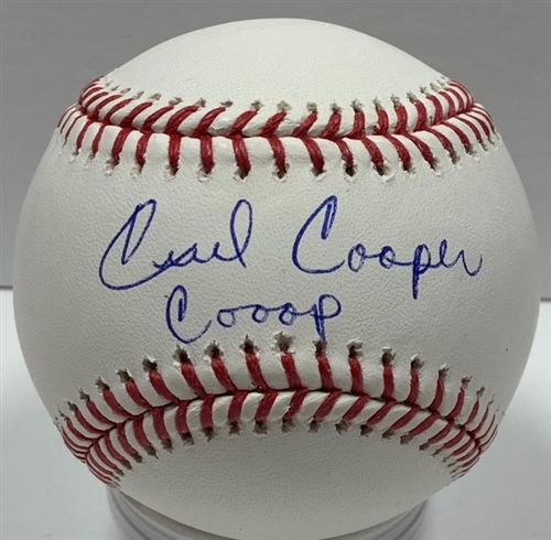 CECIL COOPER SIGNED OFFICIAL MLB BASEBALL W/ "COOOP" - BREWERS - JSA