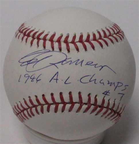 ED ROMERO SIGNED MLB BASEBALL W/ '86 AL CHAMPS