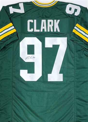 KENNY CLARK SIGNED CUSTOM REPLICA PACKERS GREEN JERSEY - JSA