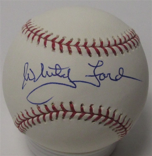 WHITEY FORD SIGNED OFFICIAL MLB BASEBALL #1 - JSA