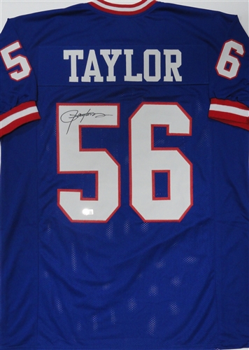 LAWRENCE TAYLOR SIGNED CUSTOM REPLICA GIANTS JERSEY - BAS