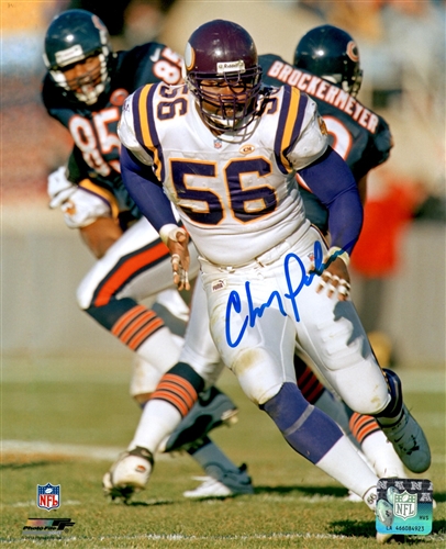 CHRIS DOLEMAN SIGNED 8X10 VIKINGS PHOTO #1