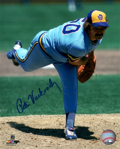 PETE VUCKOVICH SIGNED 8X10 BREWERS PHOTO #2