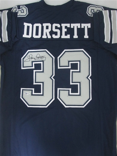 TONY DORSETT SIGNED CUSTOM COWBOYS JERSEY - BECKETT