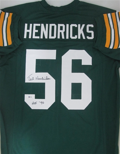 TED HENDRICKS SIGNED CUSTOM PACKERS JERSEY - BECKETT