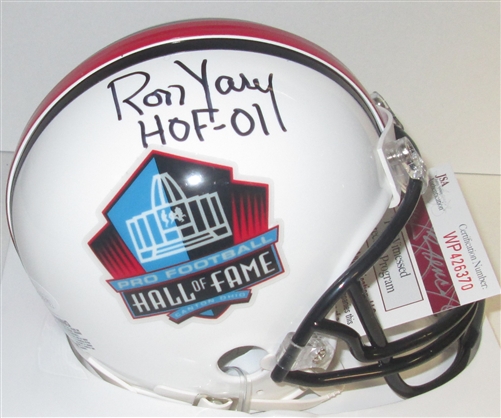 RON YARY SIGNED HOF LOGO MINI HELMET W/ HOF '01 - JSA