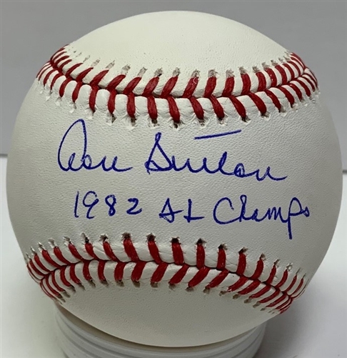 DON SUTTON SIGNED OFFICIAL MLB BASEBALL W/ 1982 AL CHAMP