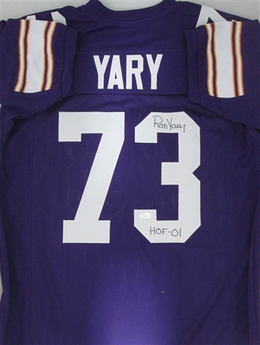 RON YARY SIGNED CUSTOM VIKINGS PURPLE JERSEY - JSA